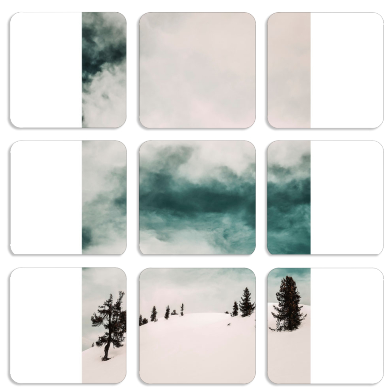 Магнитные фотопазлы 50 на 50 набор 9 штук 