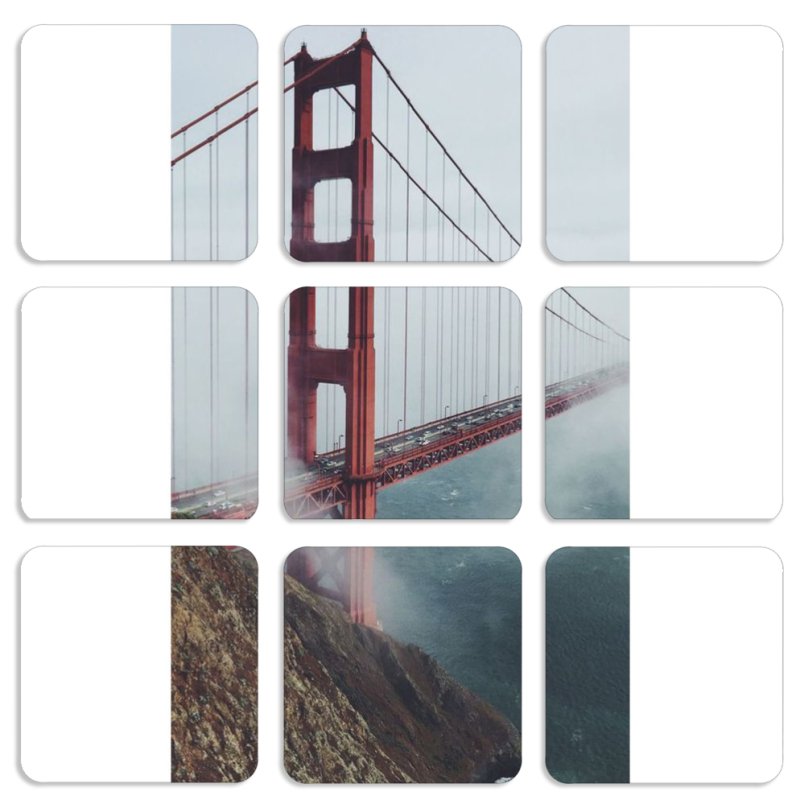 Магнитные фотопазлы 50 на 50 набор 9 штук 