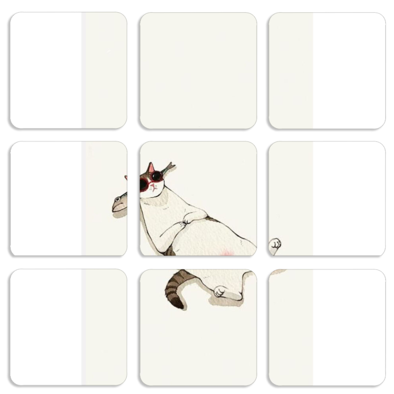 Магнитные фотопазлы 50 на 50 набор 9 штук 