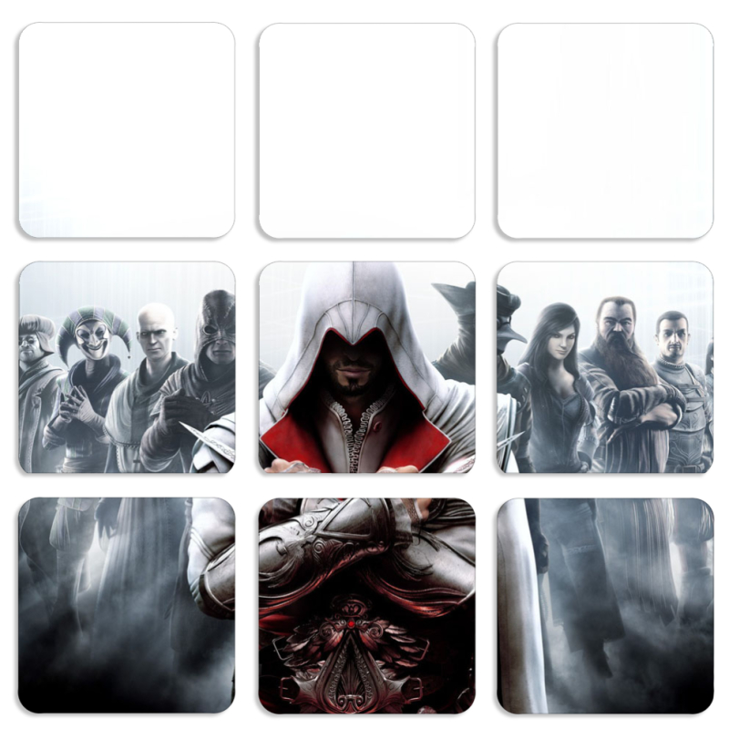 Магнитные фотопазлы 50 на 50 набор 9 штук Assassins Creed 3