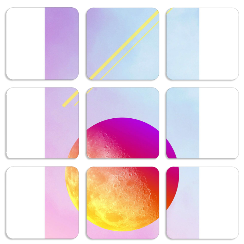 Магнитные фотопазлы 50 на 50 набор 9 штук 