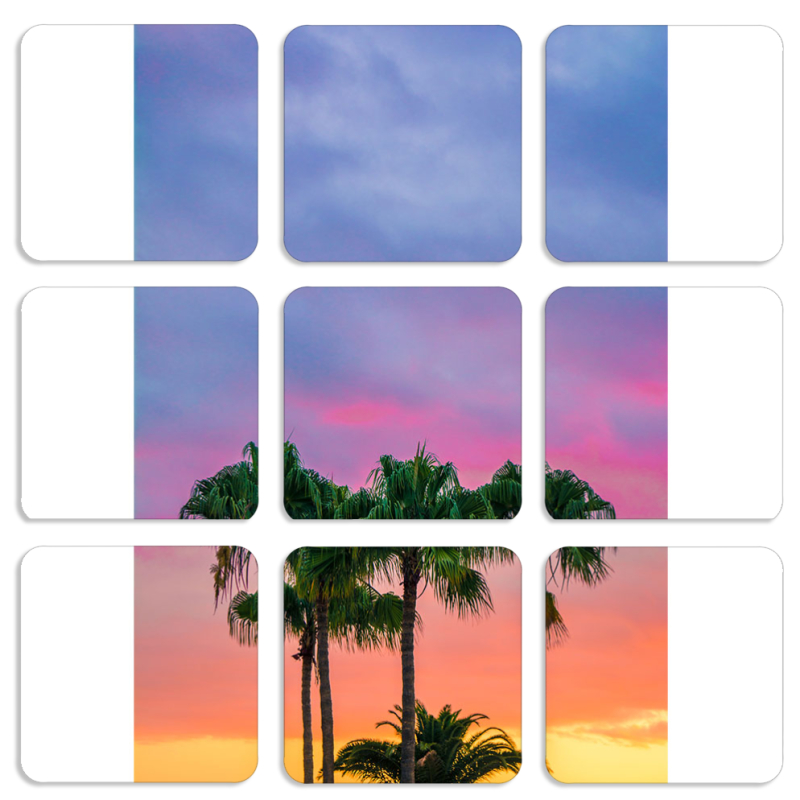 Магнитные фотопазлы 50 на 50 набор 9 штук 