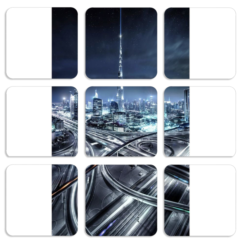 Магнитные фотопазлы 50 на 50 набор 9 штук 