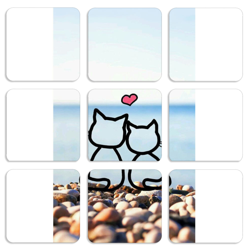 Магнитные фотопазлы 50 на 50 набор 9 штук 