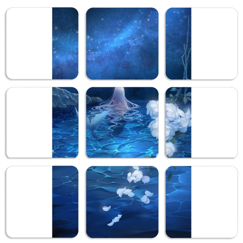 Магнитные фотопазлы 50 на 50 набор 9 штук 