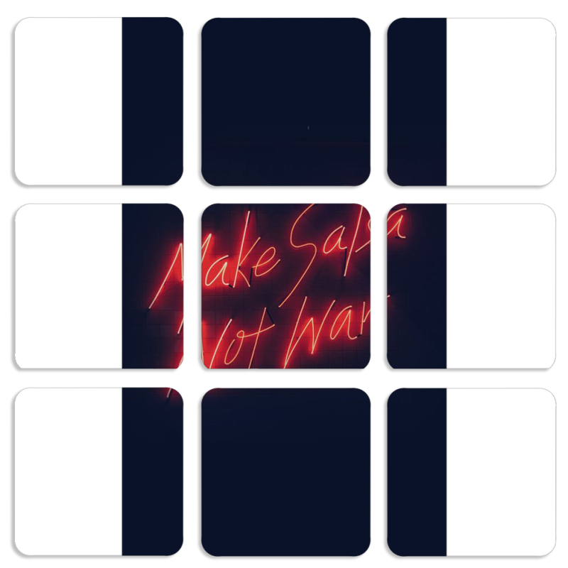 Магнитные фотопазлы 50 на 50 набор 9 штук 