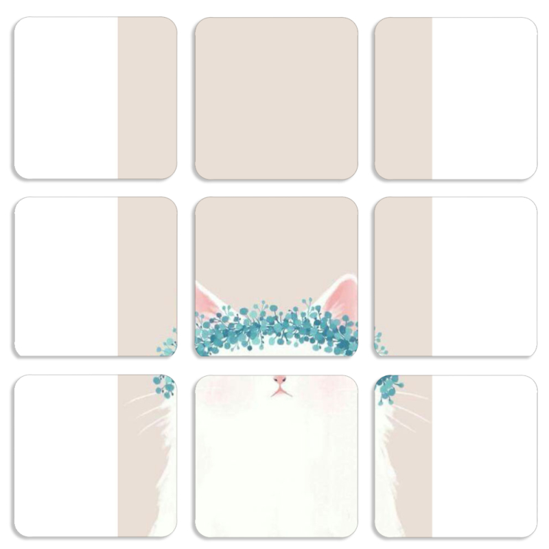 Магнитные фотопазлы 50 на 50 набор 9 штук 