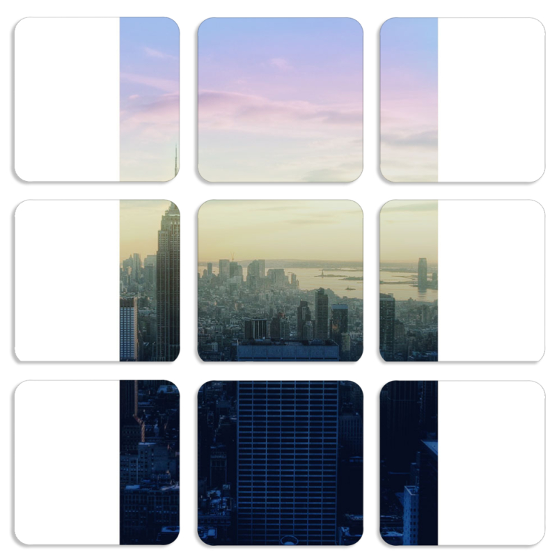 Магнитные фотопазлы 50 на 50 набор 9 штук 