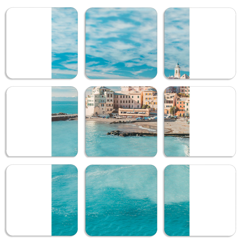 Магнитные фотопазлы 50 на 50 набор 9 штук Seaside