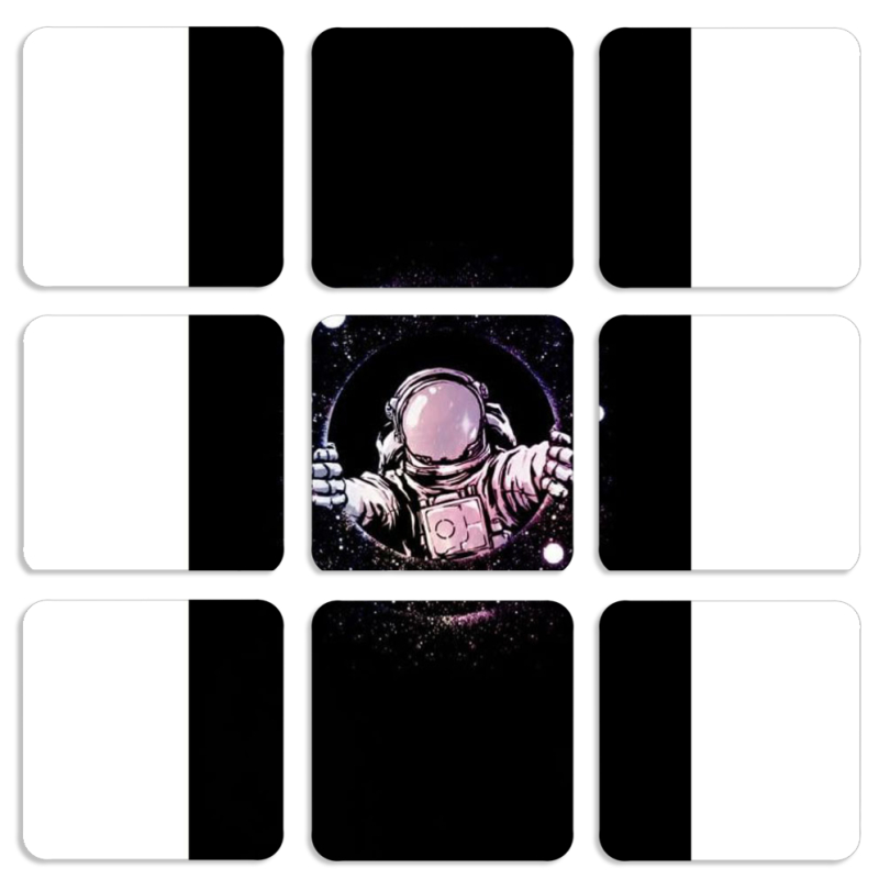 Магнитные фотопазлы 50 на 50 набор 9 штук 