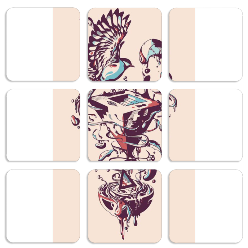 Магнитные фотопазлы 50 на 50 набор 9 штук 