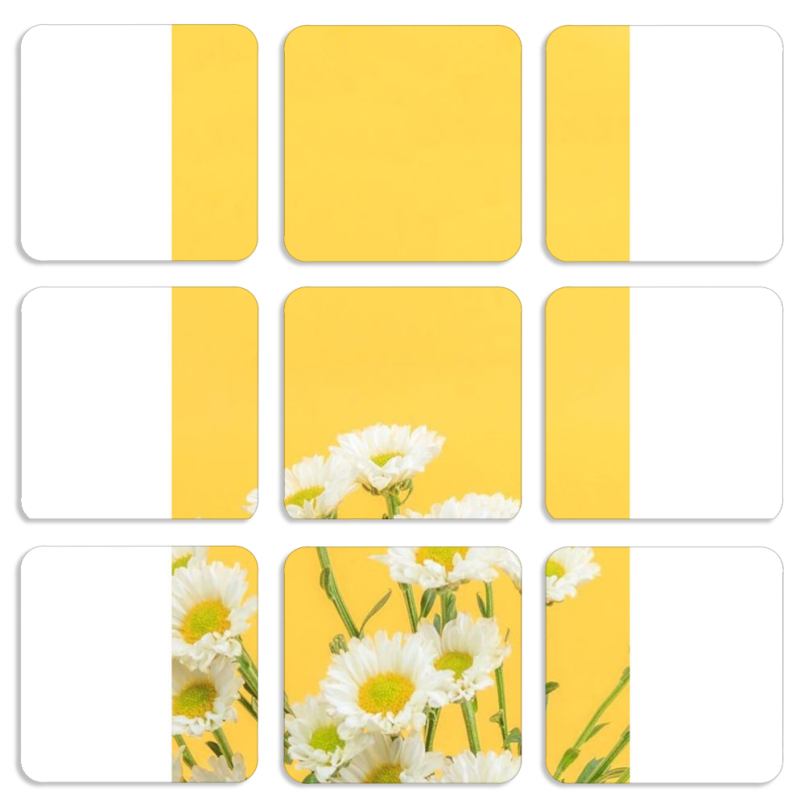 Магнитные фотопазлы 50 на 50 набор 9 штук 