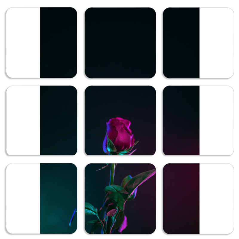 Магнитные фотопазлы 50 на 50 набор 9 штук 