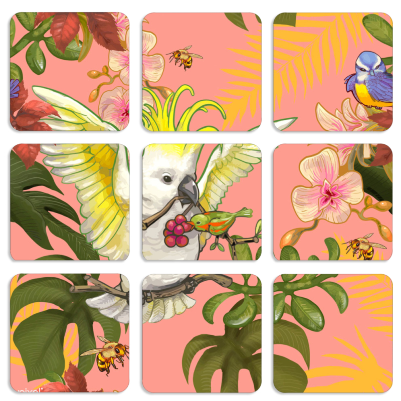 Магнитные фотопазлы 50 на 50 набор 9 штук 