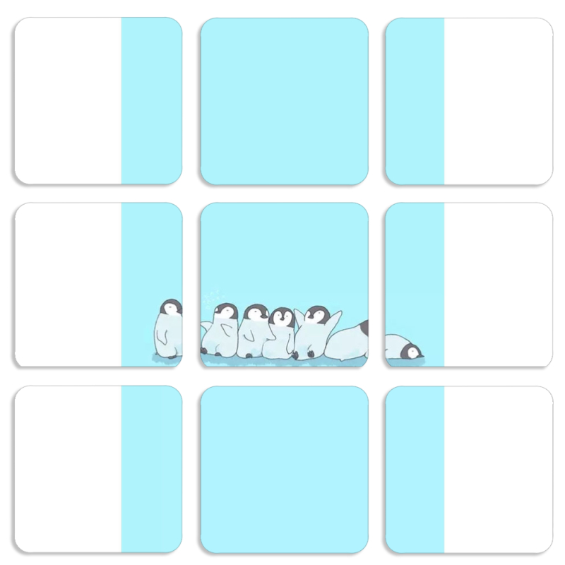 Магнитные фотопазлы 50 на 50 набор 9 штук 