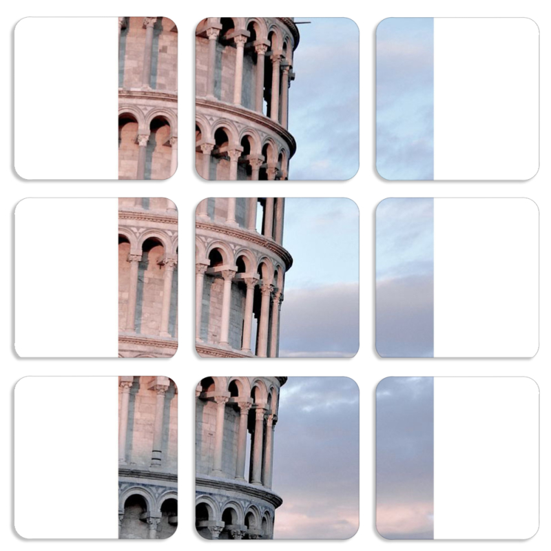 Магнитные фотопазлы 50 на 50 набор 9 штук 