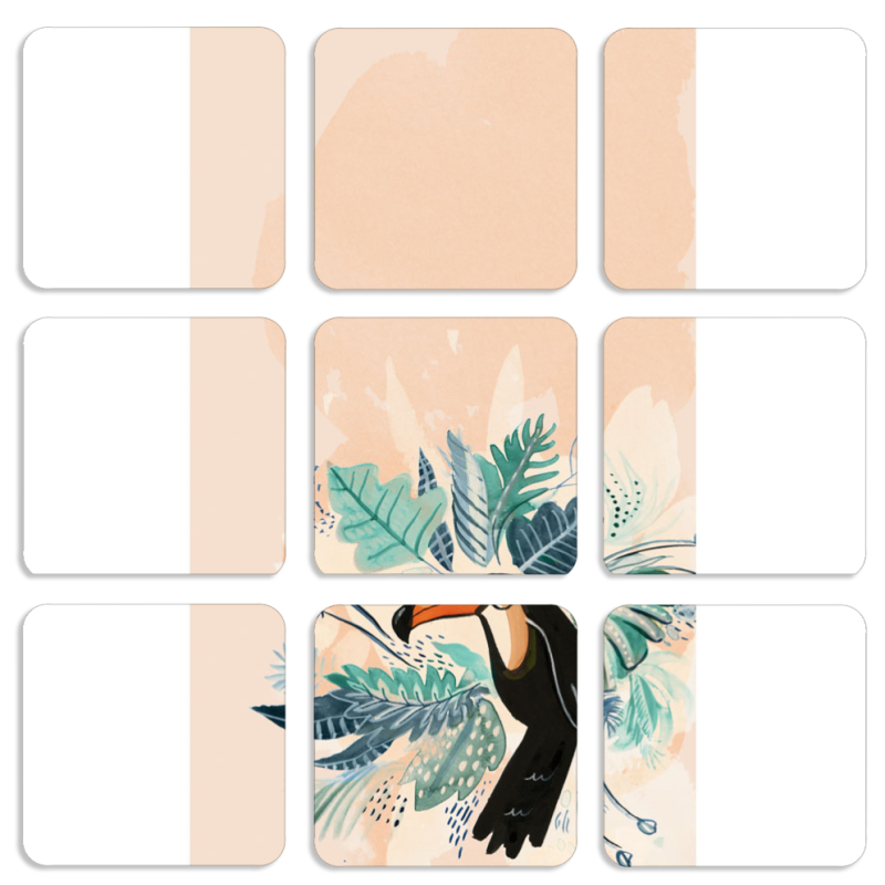 Магнитные фотопазлы 50 на 50 набор 9 штук 