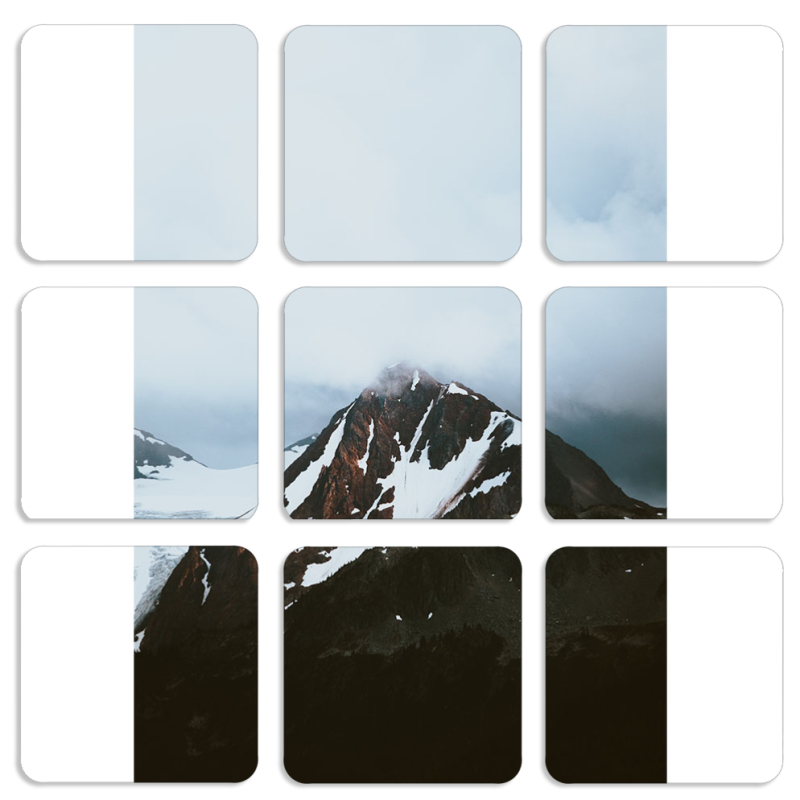 Магнитные фотопазлы 50 на 50 набор 9 штук 