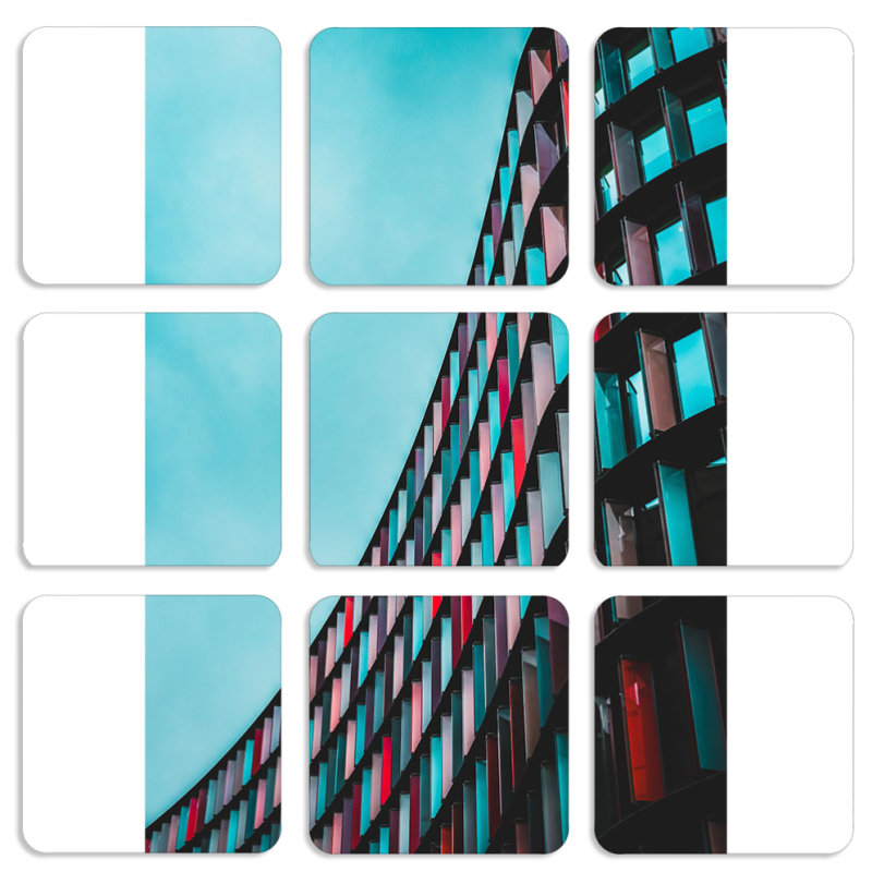 Магнитные фотопазлы 50 на 50 набор 9 штук 