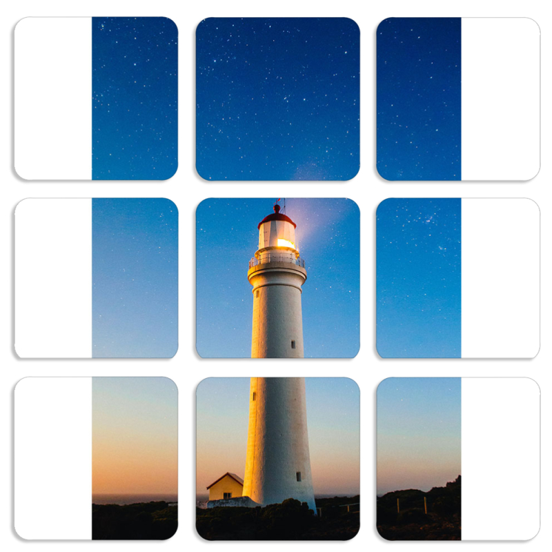 Магнитные фотопазлы 50 на 50 набор 9 штук 