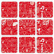 Магнитные фотопазлы 50 на 50 набор 9 штук Happy Valentines