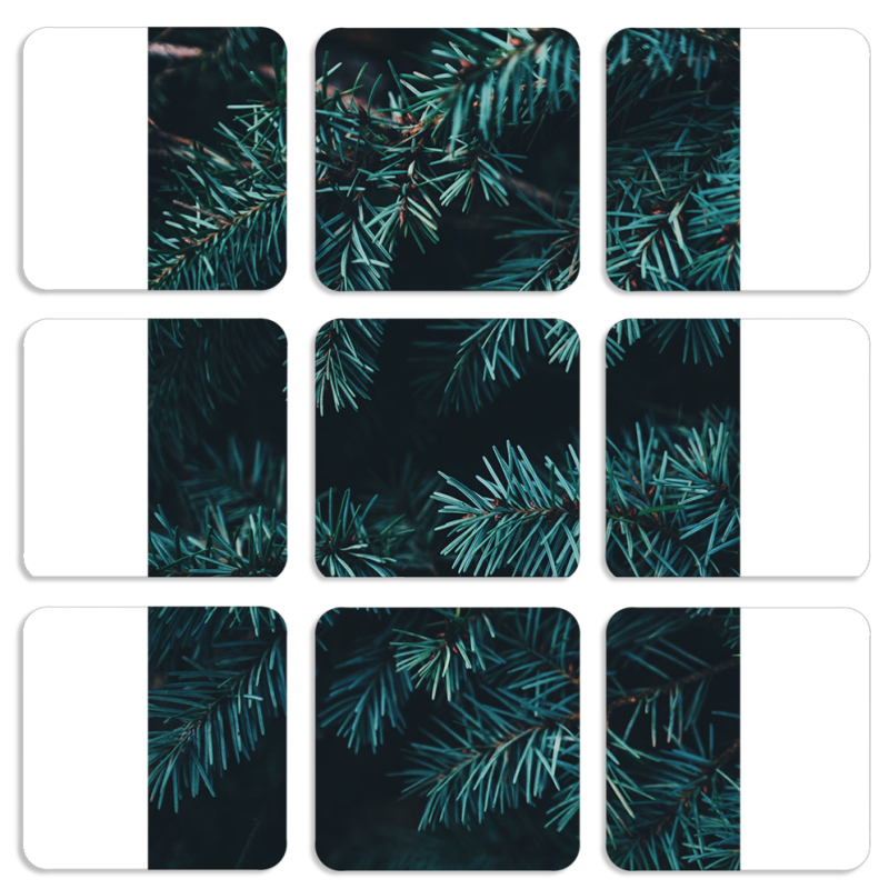 Магнитные фотопазлы 50 на 50 набор 9 штук 