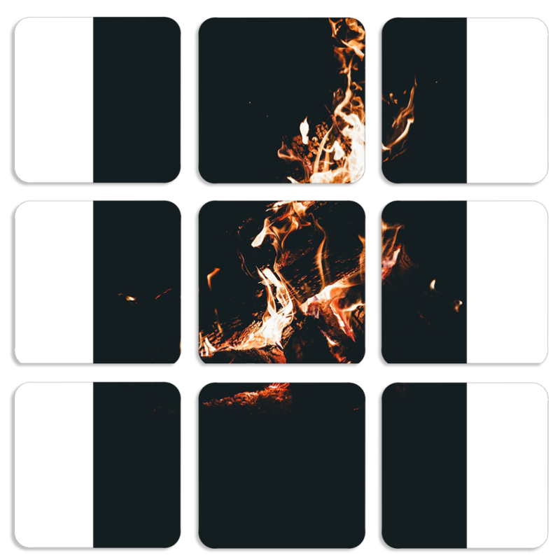 Магнитные фотопазлы 50 на 50 набор 9 штук 