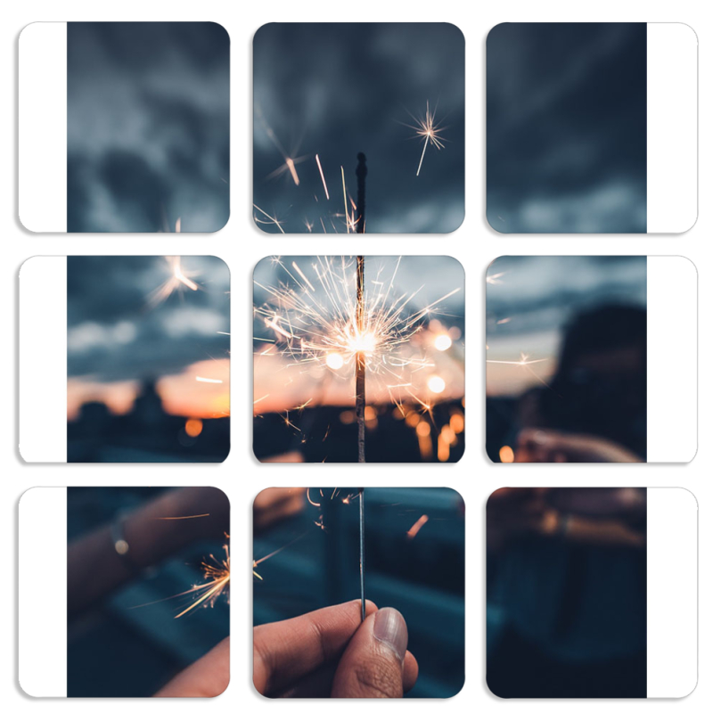 Магнитные фотопазлы 50 на 50 набор 9 штук 