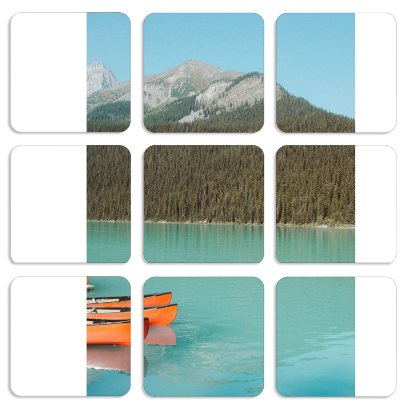 Магнитные фотопазлы 50 на 50 набор 9 штук 