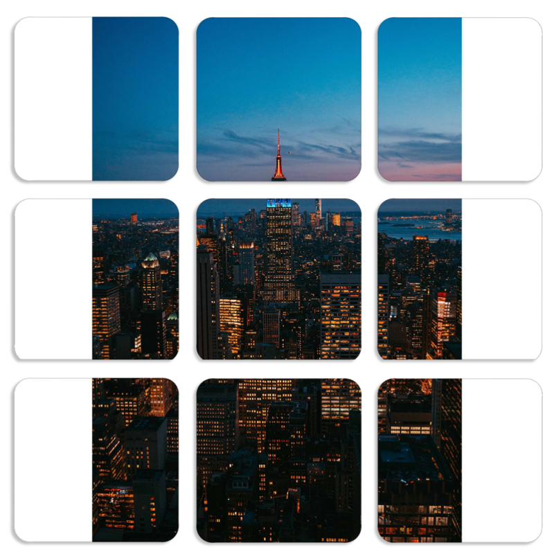 Магнитные фотопазлы 50 на 50 набор 9 штук 