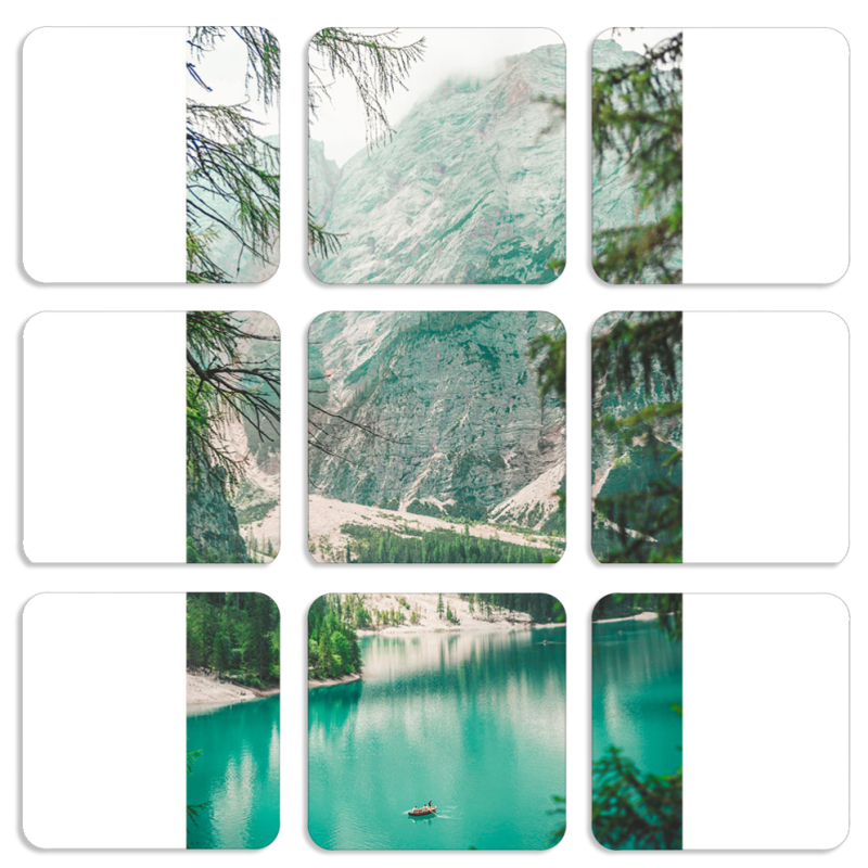 Магнитные фотопазлы 50 на 50 набор 9 штук 