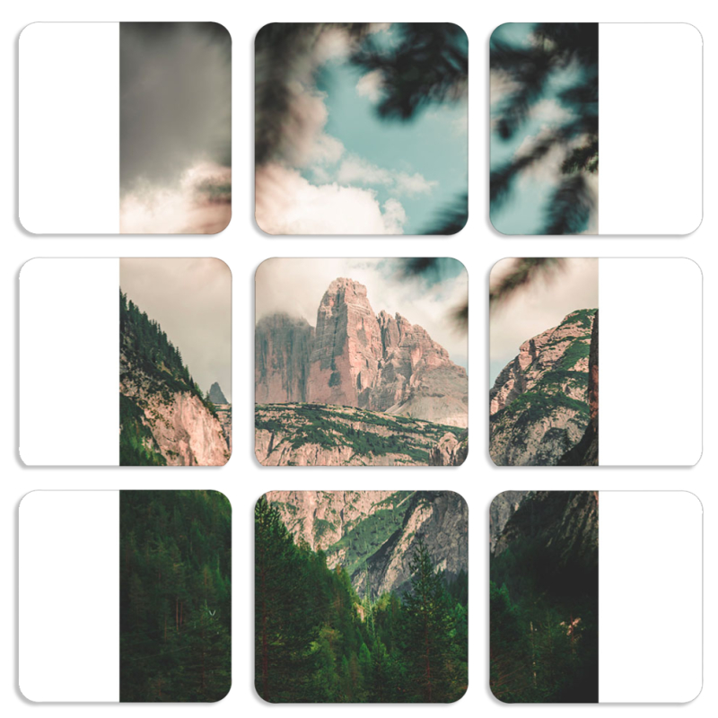 Магнитные фотопазлы 50 на 50 набор 9 штук 