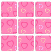 Магнитные фотопазлы 50 на 50 набор 9 штук Sugar Hearts