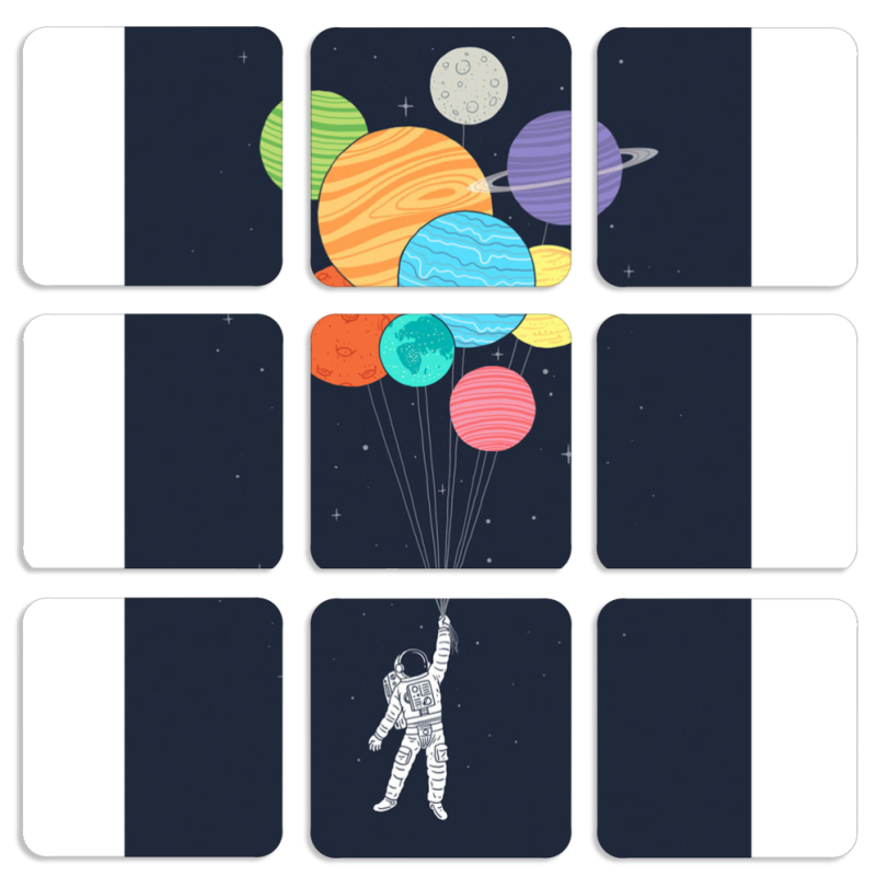 Магнитные фотопазлы 50 на 50 набор 9 штук 