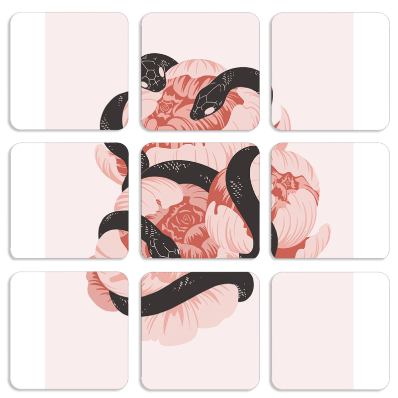 Магнитные фотопазлы 50 на 50 набор 9 штук 