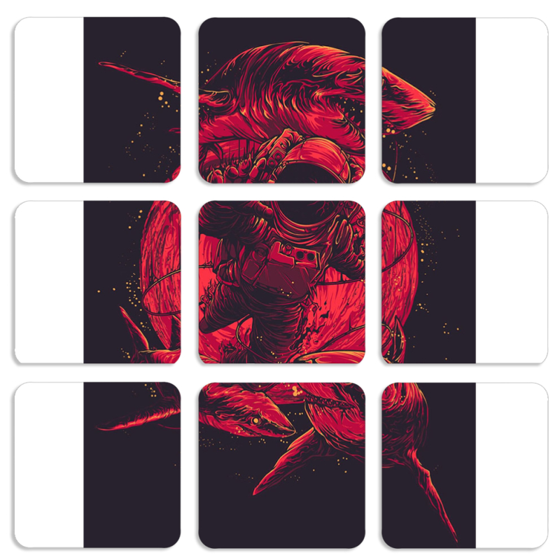 Магнитные фотопазлы 50 на 50 набор 9 штук 