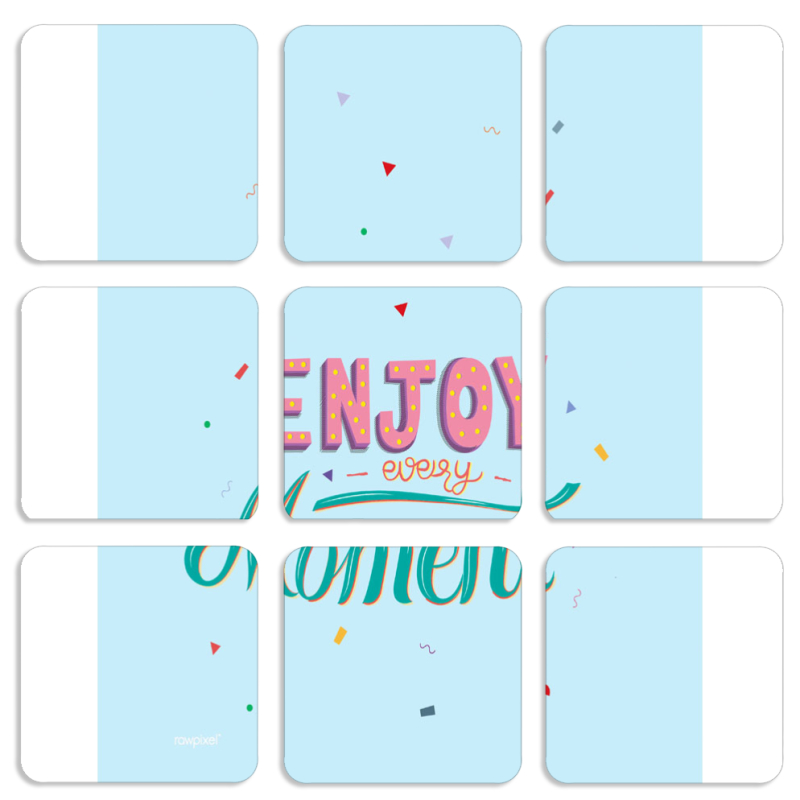 Магнитные фотопазлы 50 на 50 набор 9 штук 