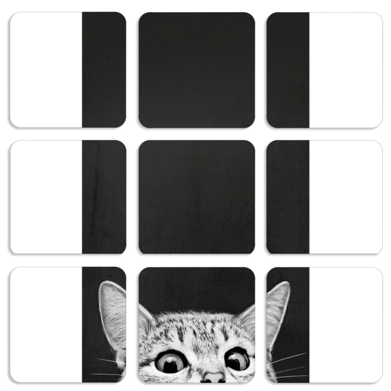 Магнитные фотопазлы 50 на 50 набор 9 штук 