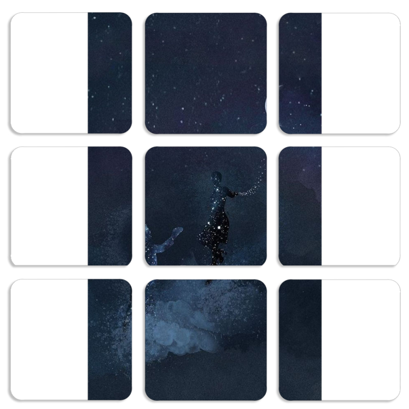 Магнитные фотопазлы 50 на 50 набор 9 штук 