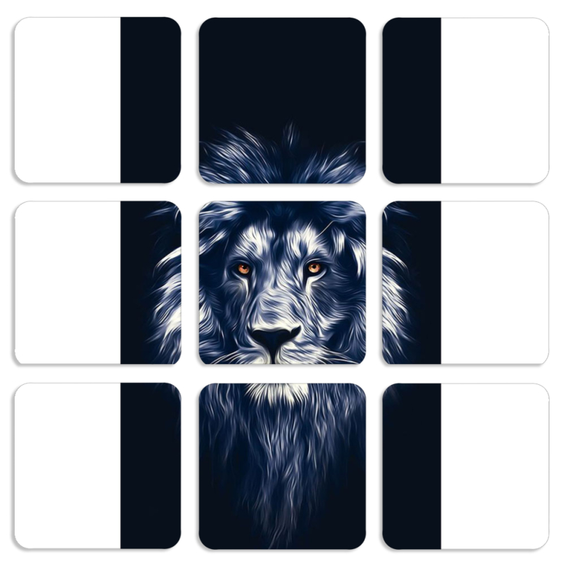 Магнитные фотопазлы 50 на 50 набор 9 штук 