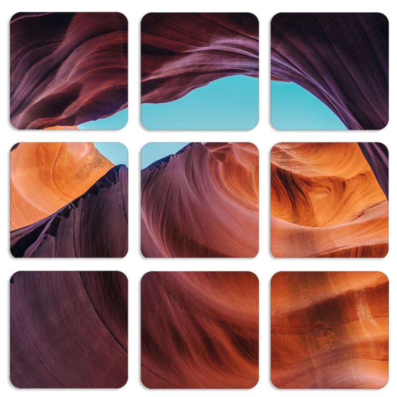 Магнитные фотопазлы 50 на 50 набор 9 штук 