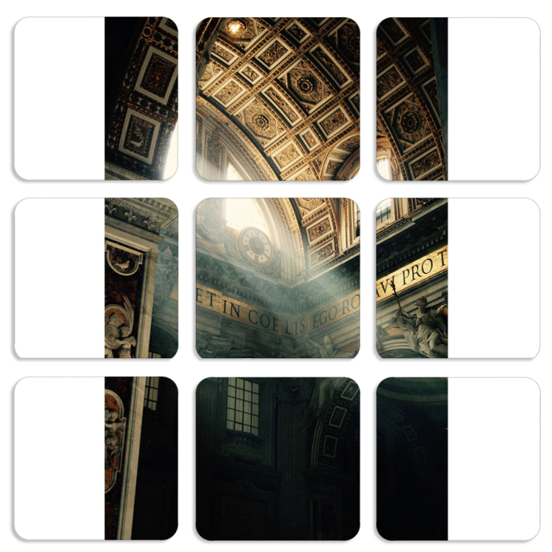 Магнитные фотопазлы 50 на 50 набор 9 штук 