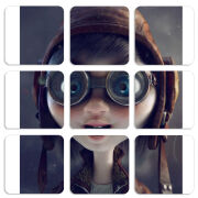 Магнитные фотопазлы 50 на 50 набор 9 штук Blue Eyes