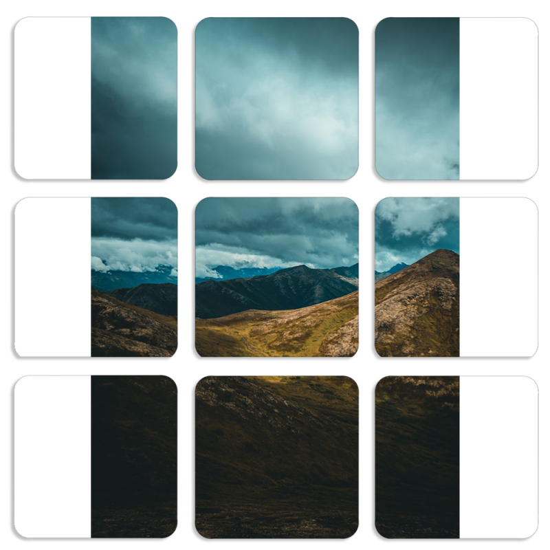 Магнитные фотопазлы 50 на 50 набор 9 штук 