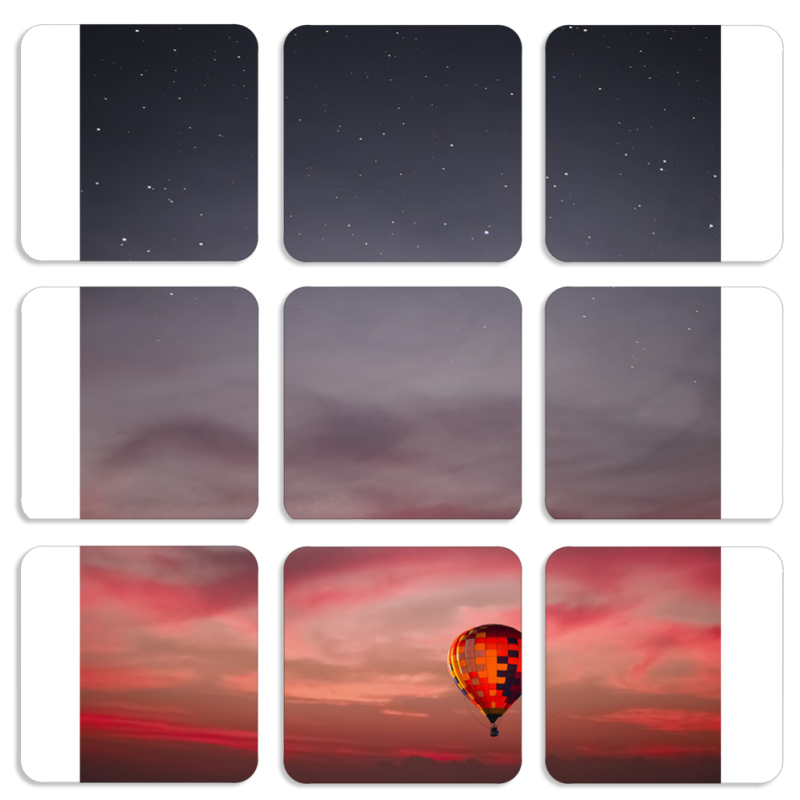 Магнитные фотопазлы 50 на 50 набор 9 штук 