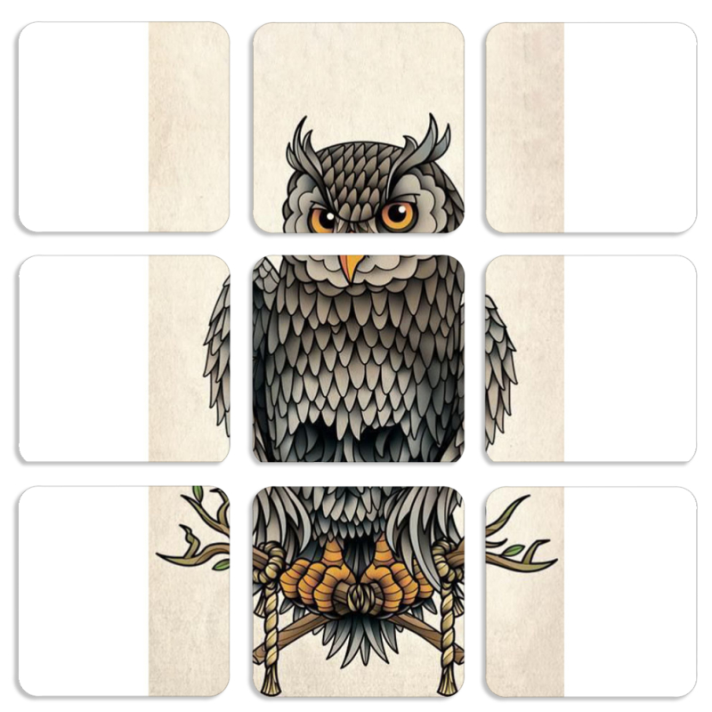 Магнитные фотопазлы 50 на 50 набор 9 штук 