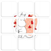 Магнитные фотопазлы 50 на 50 набор 9 штук Mumintroll