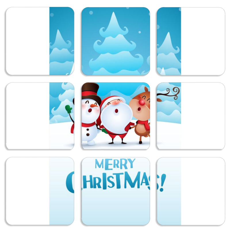 Магнитные фотопазлы 50 на 50 набор 9 штук 