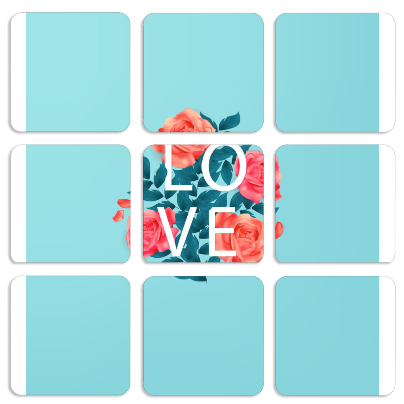 Магнитные фотопазлы 50 на 50 набор 9 штук 