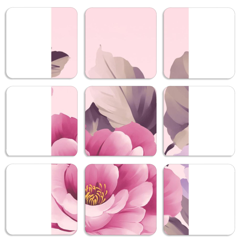 Магнитные фотопазлы 50 на 50 набор 9 штук 